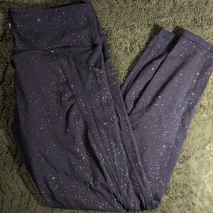 Curves N Combatboots Rainbow Splatter Empowered Leggings Size L